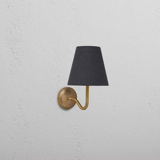 Rynx | Malvern Small Wall Lamp Basalt Gray - Antique Brass