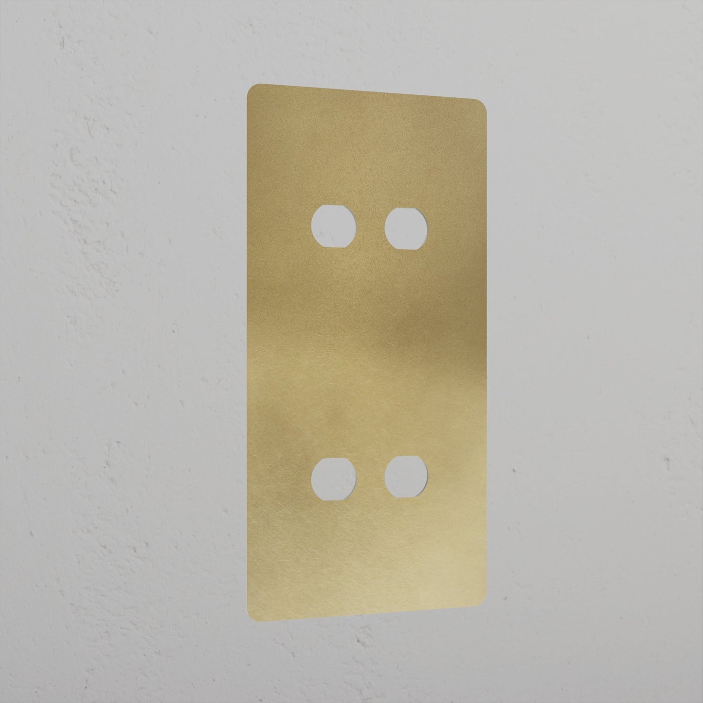 Rynx | 4G Vertical Switch Plate - Antique Brass