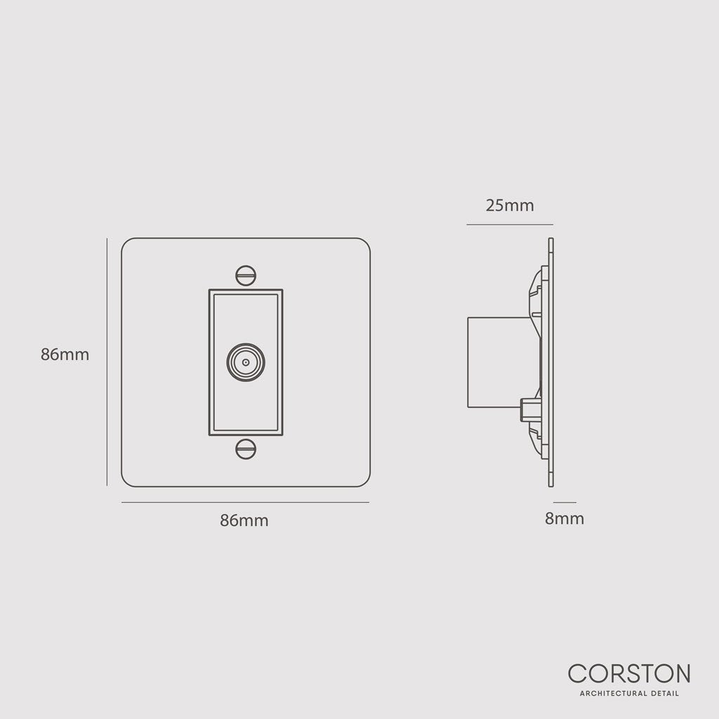 Rynx | TV Outlet Socket - Malbar White