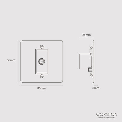 Rynx | TV Outlet Socket - Malbar White
