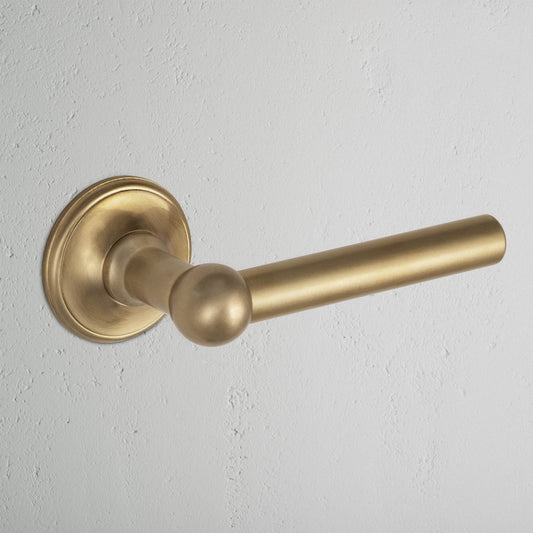 Rynx | Harper Fixed Door Handle - Antique Brass