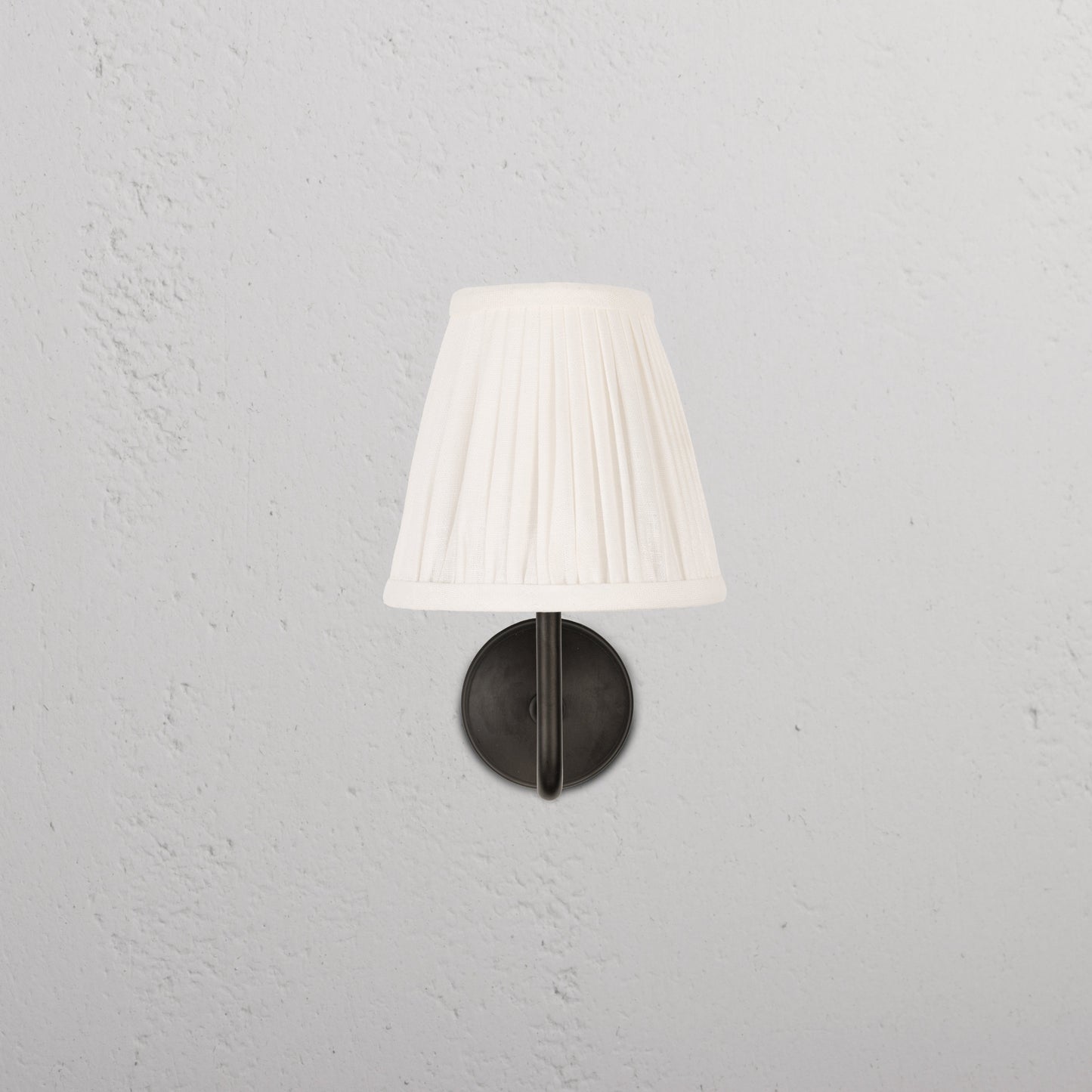 Rynx | Malvern Small Wall Lamp Pleated Alabaster White - Bronze