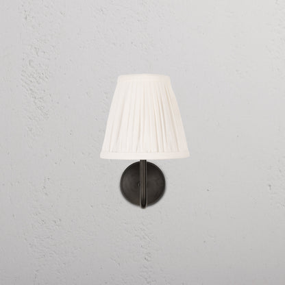 Rynx | Malvern Small Wall Lamp Pleated Alabaster White - Bronze