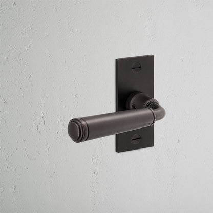 Rynx | Digby Short Plate Fixed Door Handle - Bronze