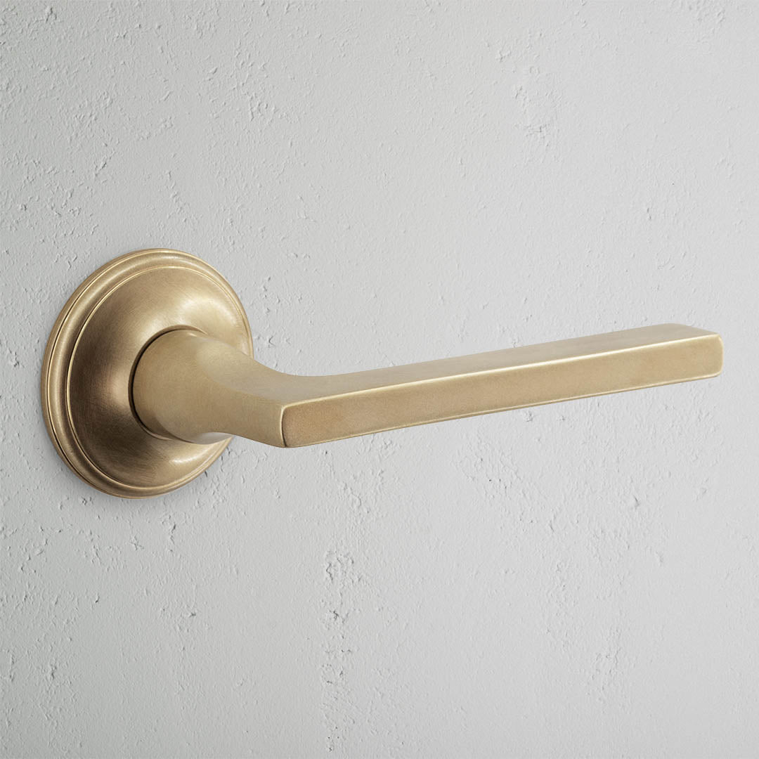 Rynx | Clayton Fast Door Handle - Antique Brass