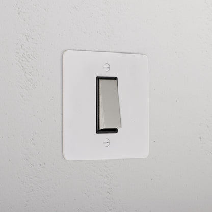 Rynx | 1G Retractive Rocker Switch - Malbar Polished Nickel Black
