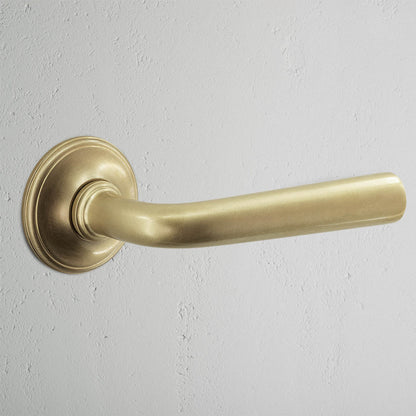 Rynx | Apsley Spring Door Handle - Antique Brass