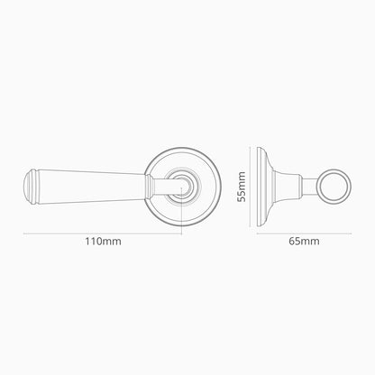 Rynx | Digby Origin Door Handle - Polished Nickel
