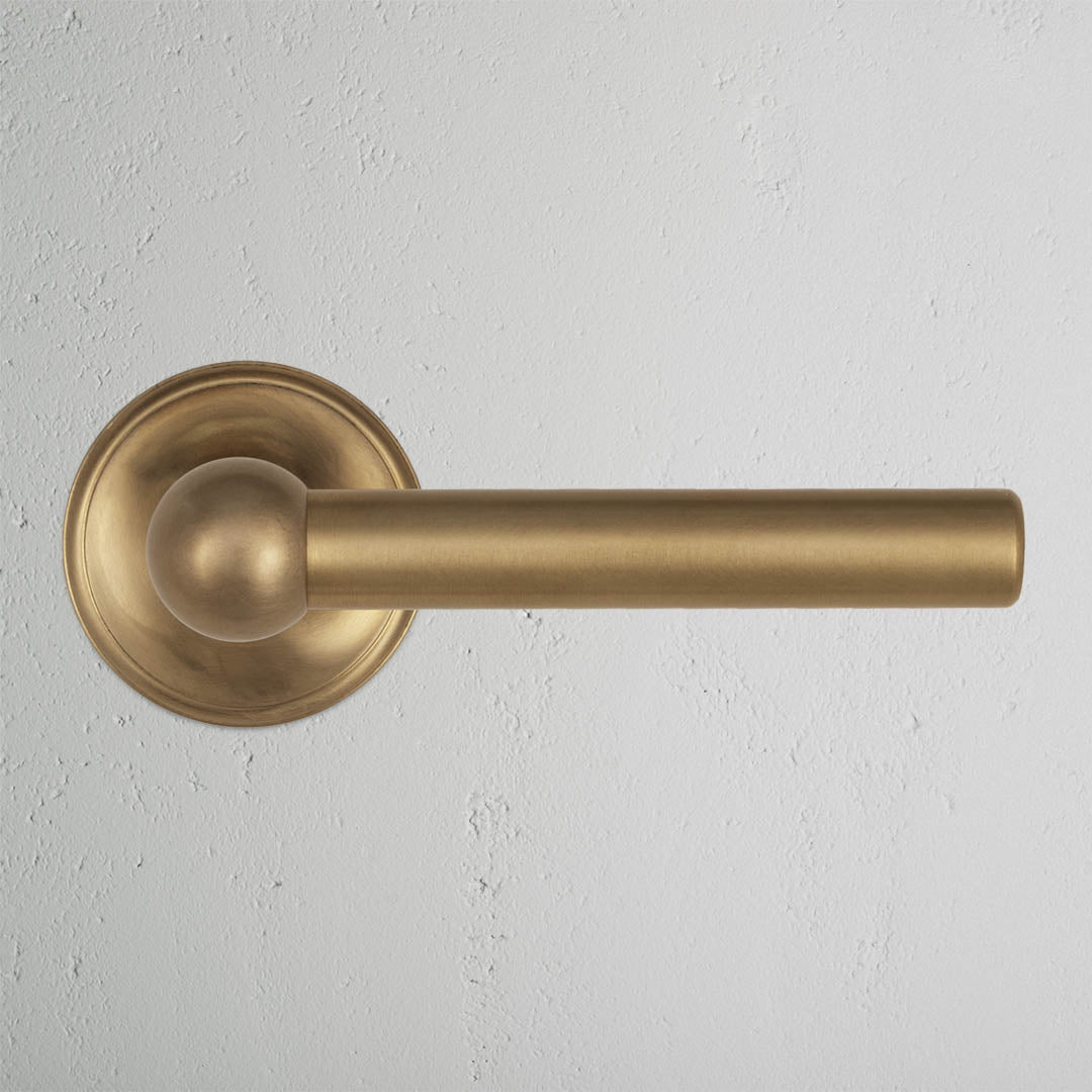 Rynx | Harper Origin Door Handle - Antique Brass