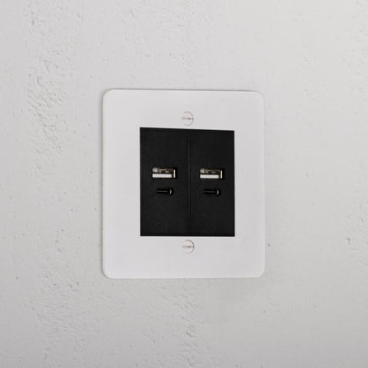 Rynx | 2x USB A+C Socket - Malbar Black