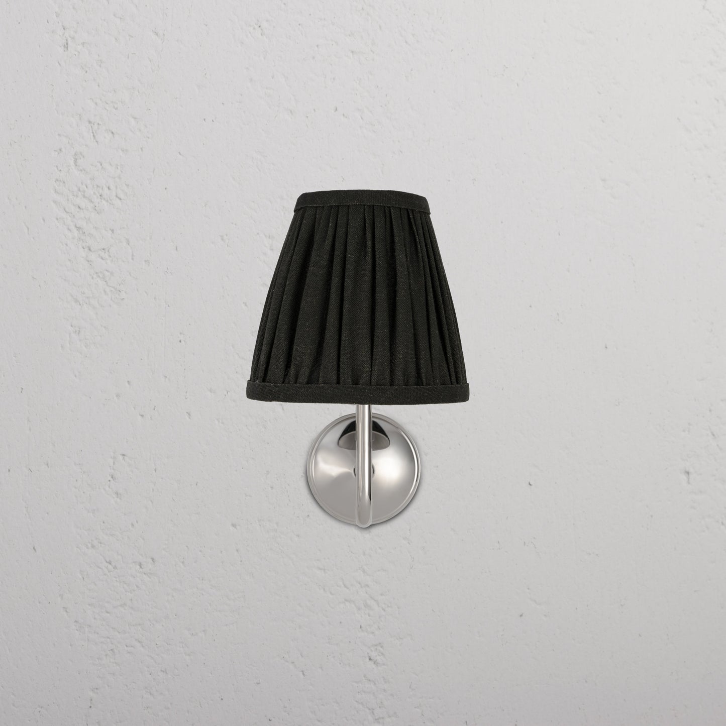 Rynx | Malvern Small Wall Lamp Pleated Deep Green - Polished Nickel