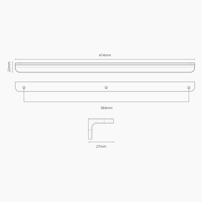 Rynx | Oxford Furniture Handle 384mm - Brushed Nickel