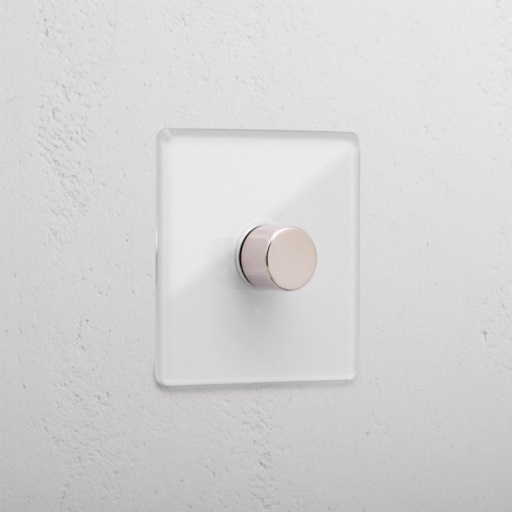 Rynx | 1G Two Way Dimmer Switch - Clear Polished Nickel