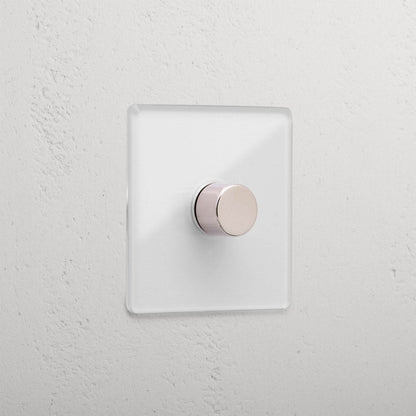 Rynx | 1G Two Way Dimmer Switch - Clear Polished Nickel