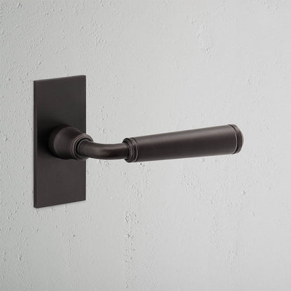 Rynx | Digby Short Plate Fixed Door Handle - Bronze