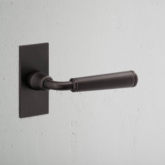 Rynx | Digby Short Plate Fixed Door Handle - Bronze