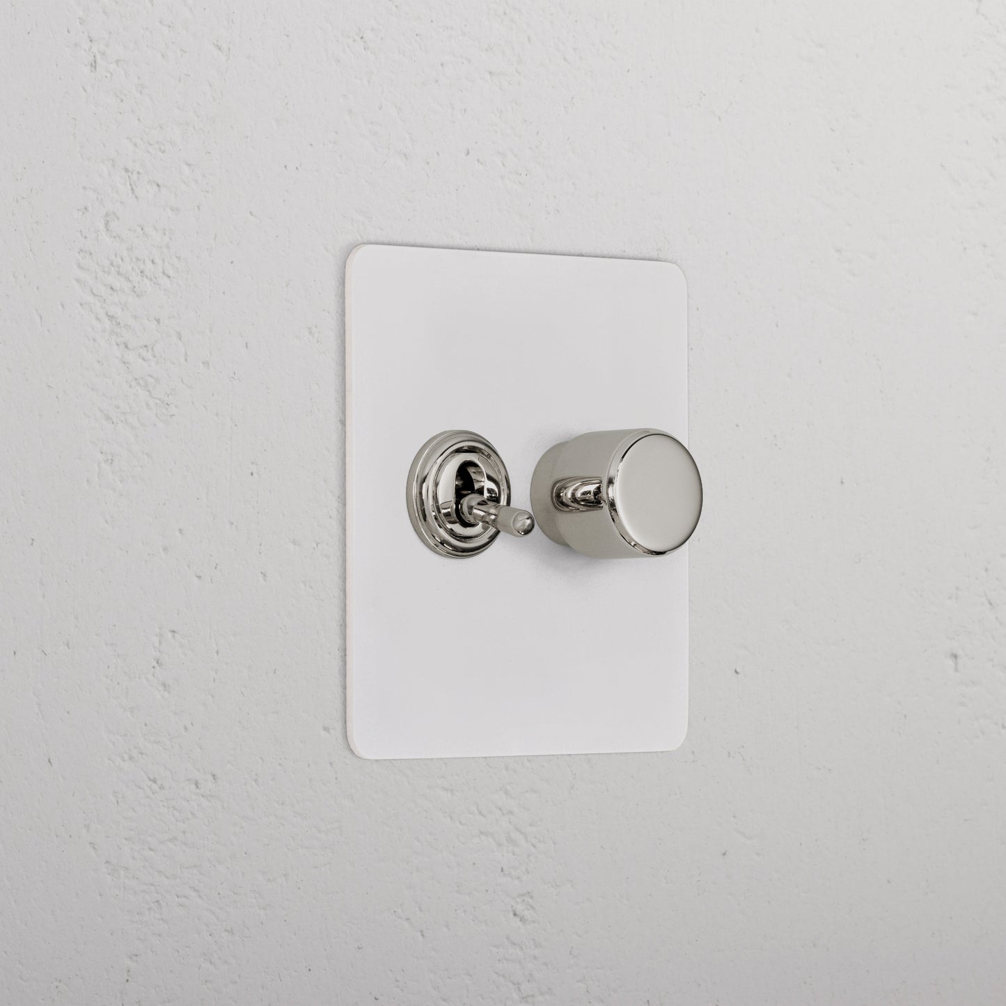 Rynx | 2G Mixed Slimline Switch 1T1D - Matt Polished Nickel