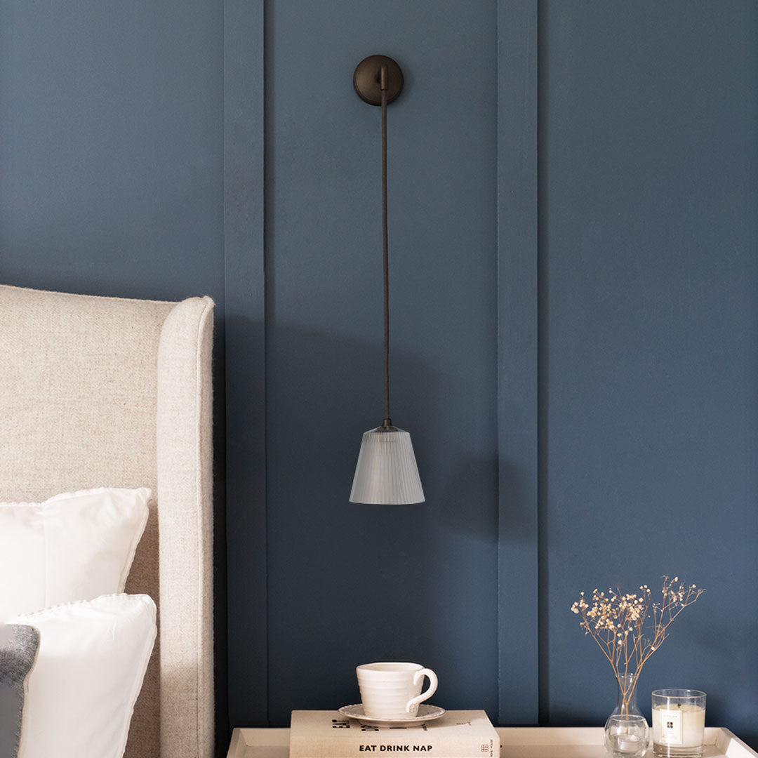 Rynx | Richmond Small Hanging Wall Lamp Fluted Glass - Bronze