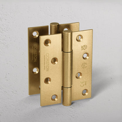 Rynx | Hazel Brass Door Hinge Pair FR60 - Antique Brass