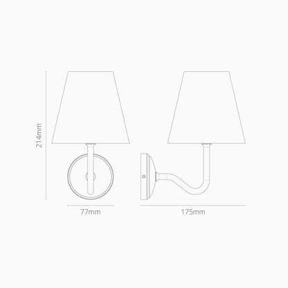 Rynx | Malvern Small Wall Lamp Alabaster White - Antique Brass