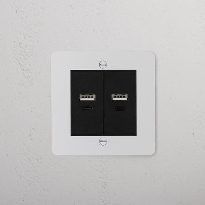 Rynx | 2x USB A+C Socket - Malbar Black
