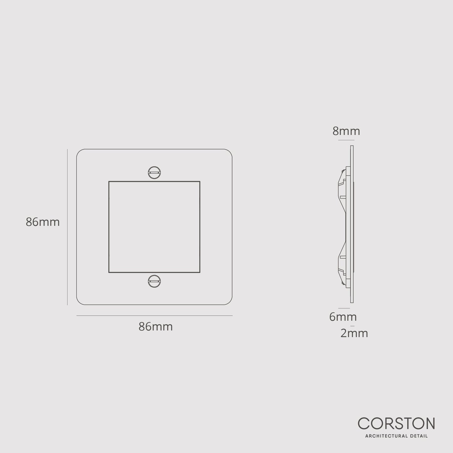 Rynx | Simple Brush Plate - Malbar White