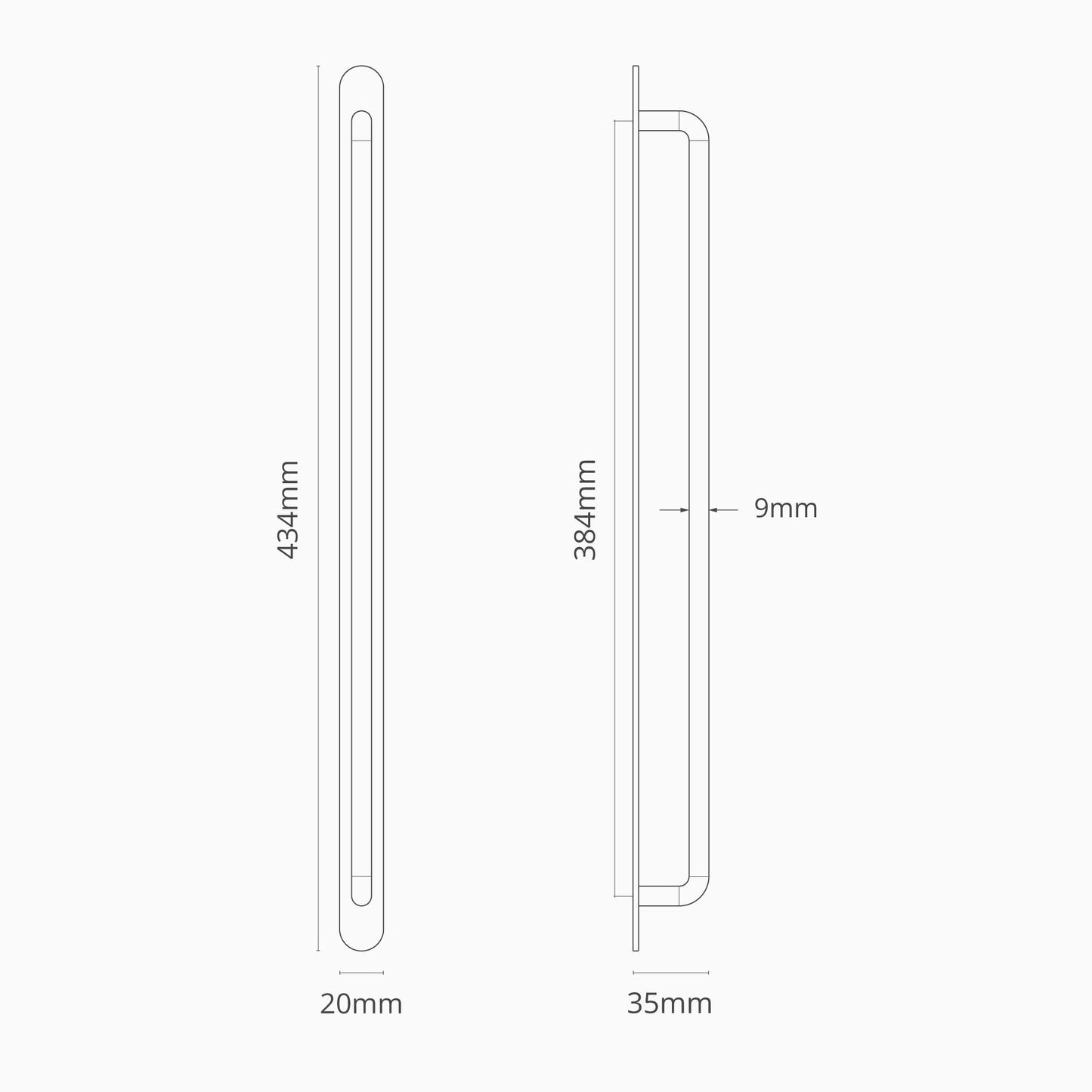 Rynx | Kilburn Furniture Handle 384mm - Bronze