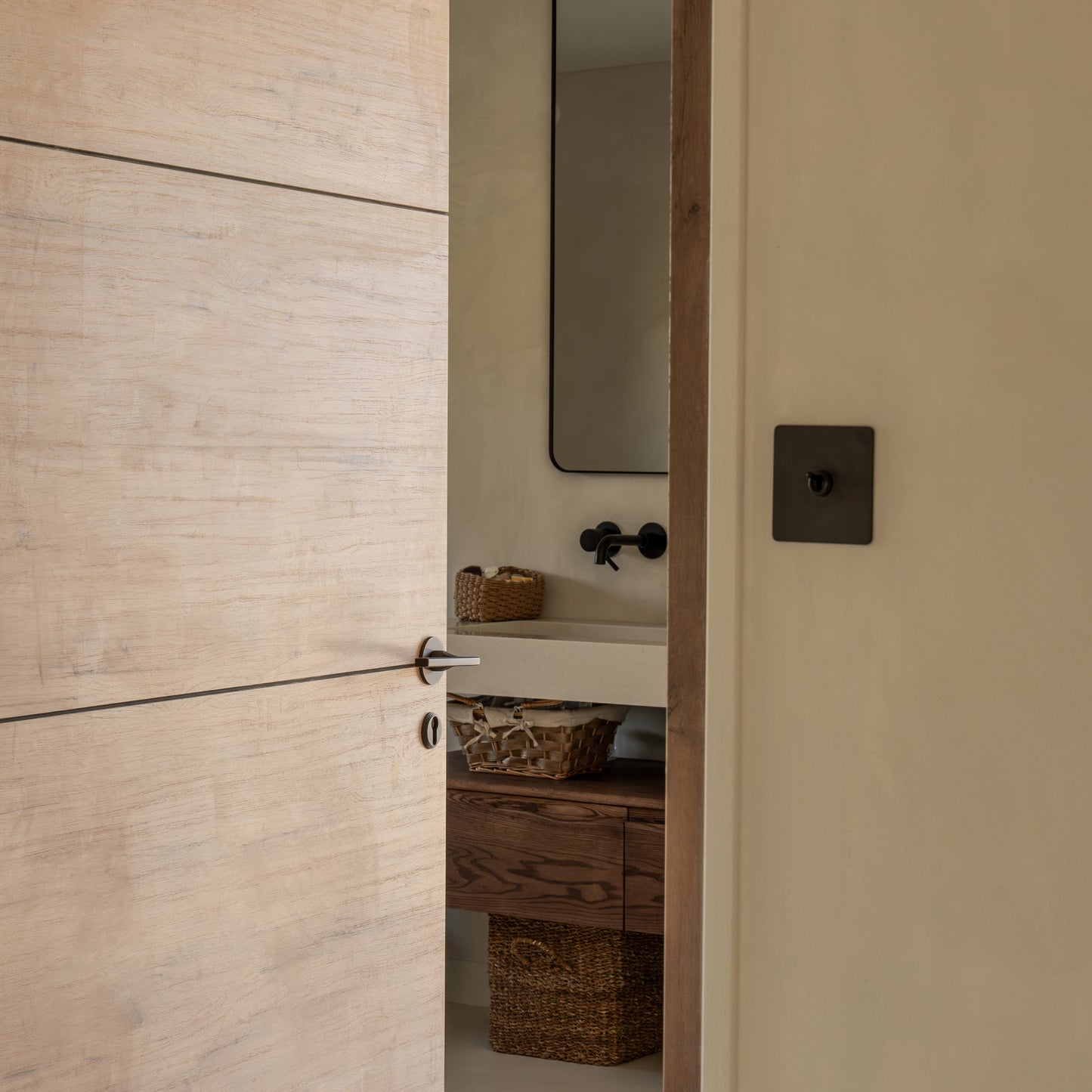 Rynx | Clayton Flush Rose Sprung Door Handle - Bronze