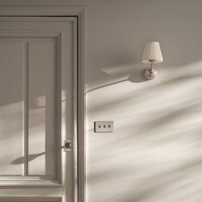 Rynx | Malvern Small Wall Lamp Plique Alabaster White - Polished Nickel