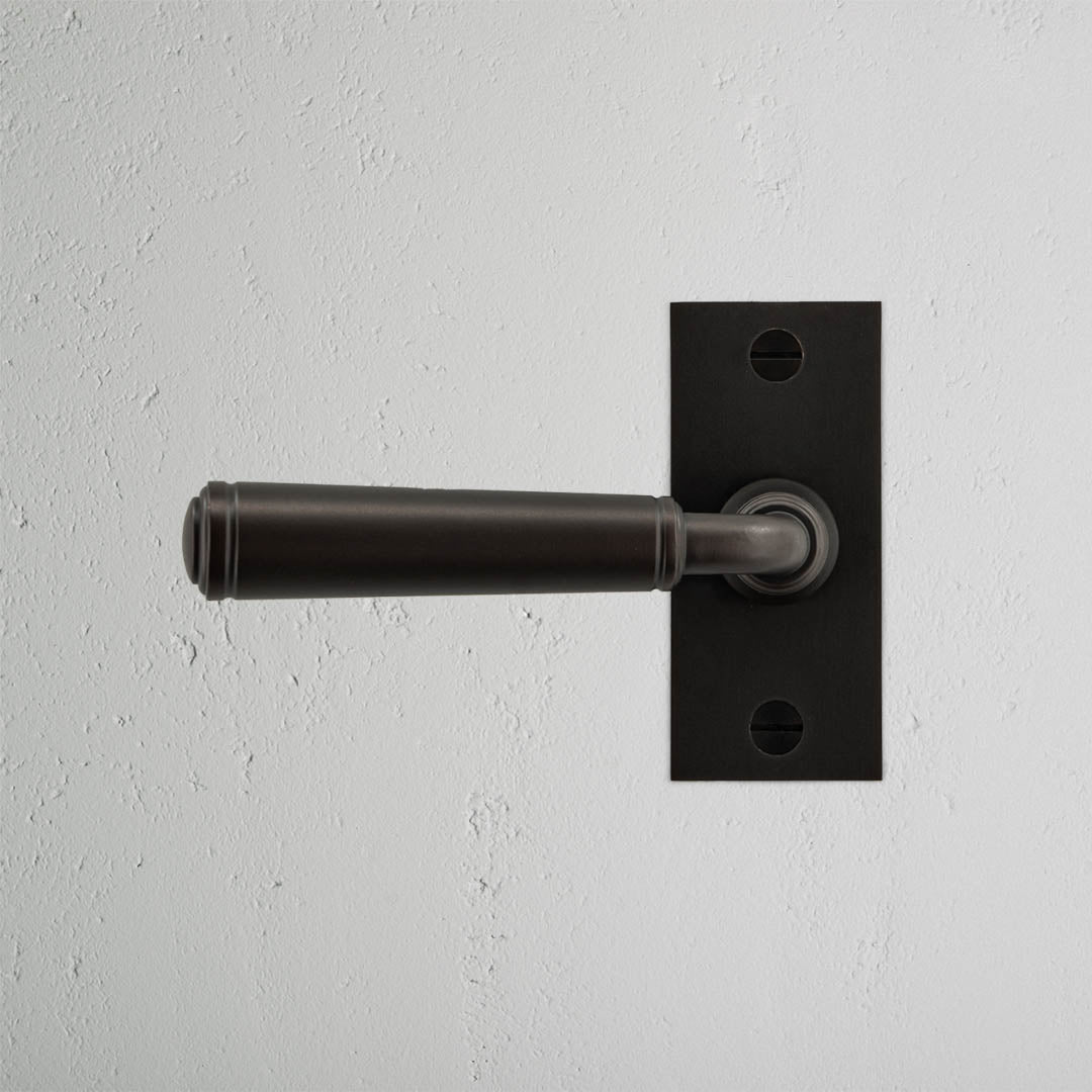 Rynx | Digby Short Plate Fixed Door Handle - Bronze
