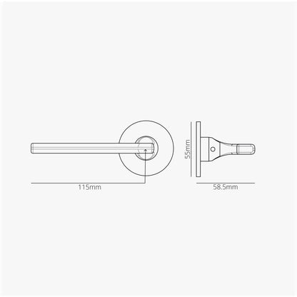 Rynx | Clayton flush rose unsprung door handle - bronze