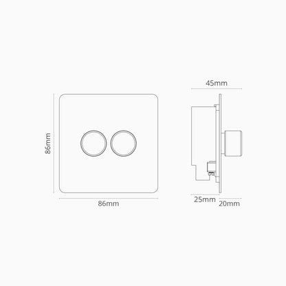Rynx | 2G Dimmer Switch - Malbar Bronze