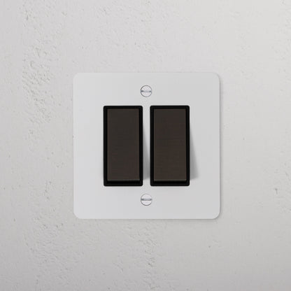 Rynx | 2G Two Way Rocker Switch - Matt Bronze Black