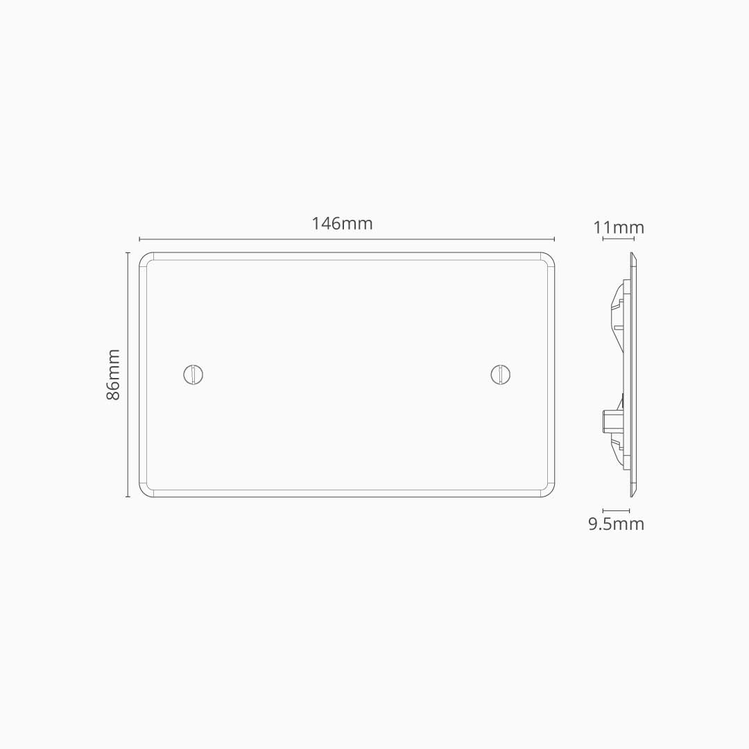 Rynx | 2G Blank Plate - Clear black