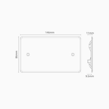 Rynx | 2G Blank Plate - Clear black