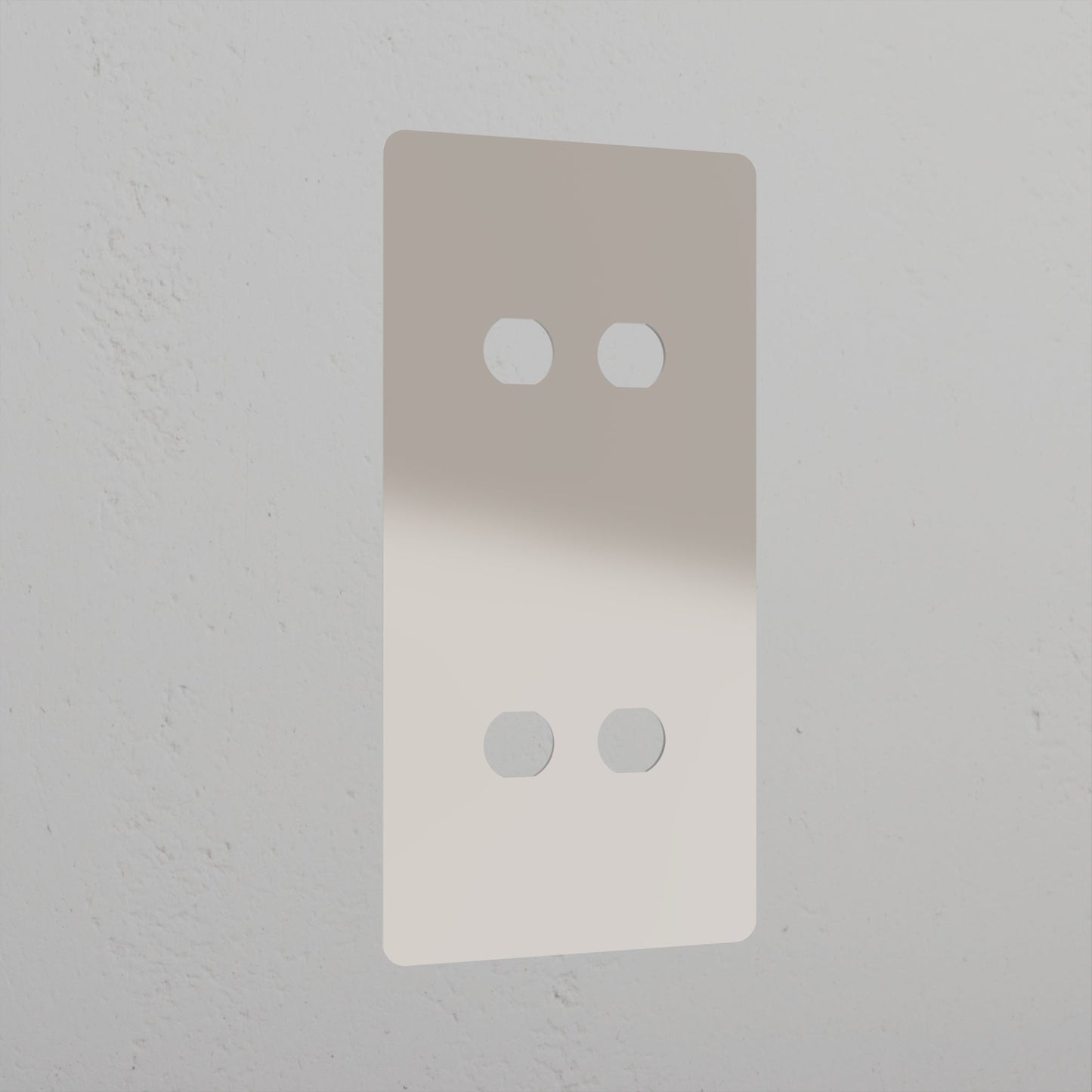 Rynx | 4G Vertical Switch Plate - Polished Nickel