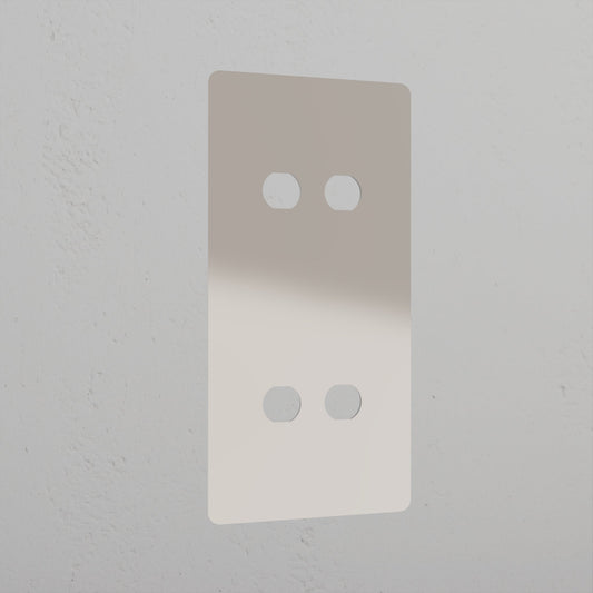 Rynx | 4G Vertical Switch Plate - Polished Nickel