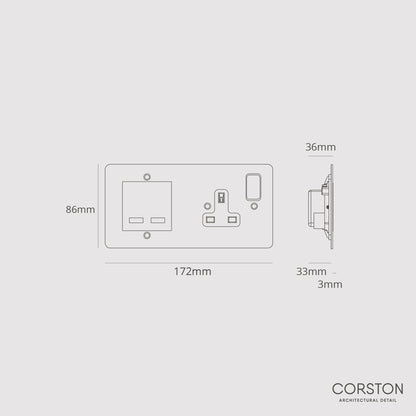 Rynx | Simple socket + USB A+C Fast charging - Malbar white