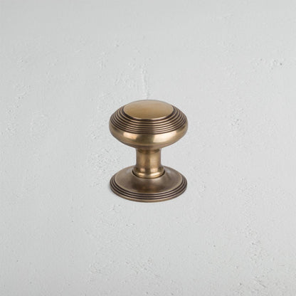 Rynx | Poplar Unchecked Door Knob - Antique Brass