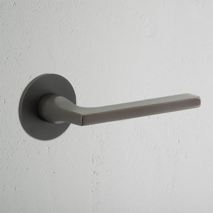 Rynx | Clayton Flush Rose Sprung Door Handle - Bronze
