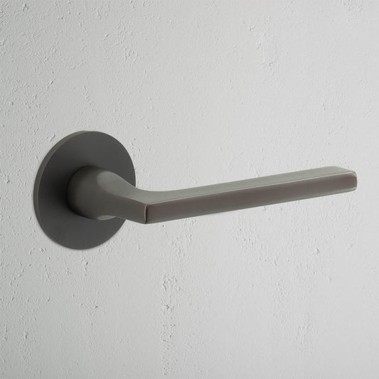 Rynx | Clayton Flush Rose Sprung Door Handle - Bronze