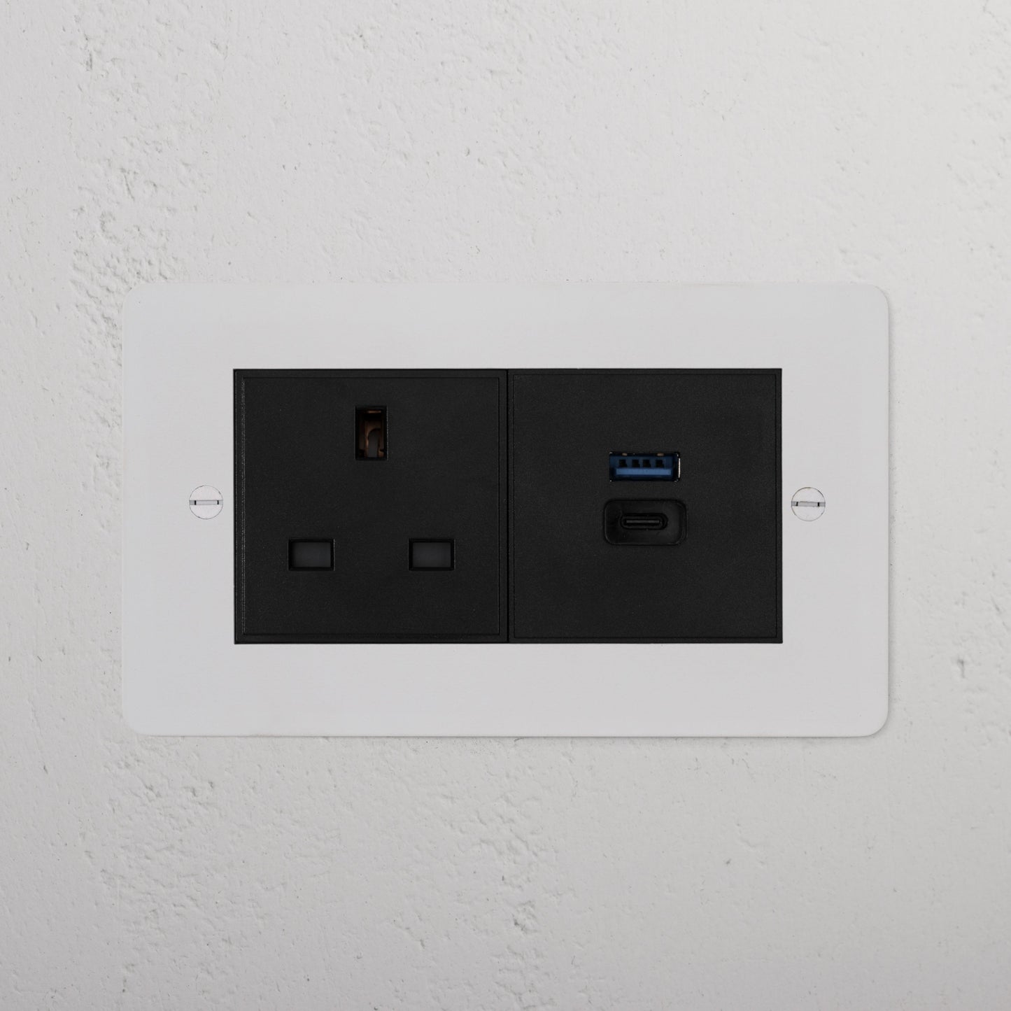Rynx | 13A Socket + USB A+C Fast Charging - Malbar Black