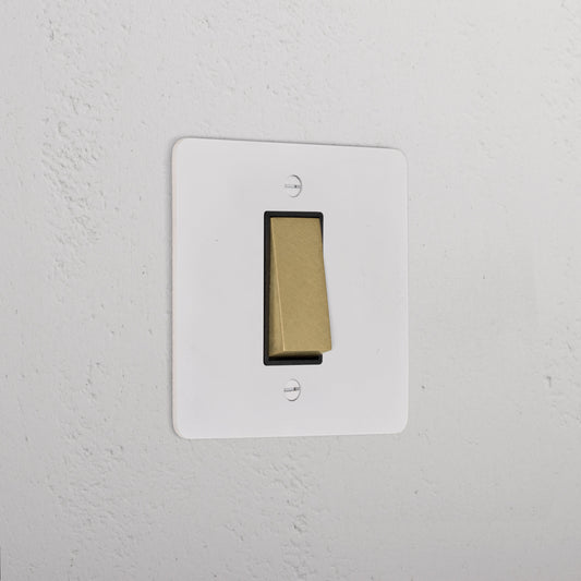 Rynx | 1G Two Way Rocker Switch - Malbar Antique Brass Black