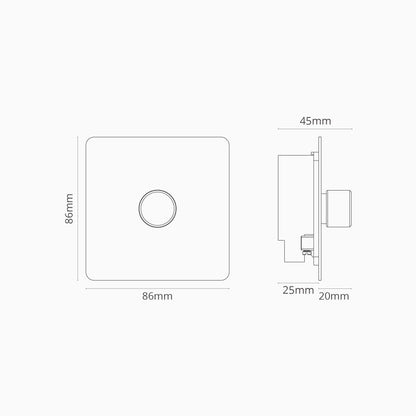 Rynx | 1G Two Way Dimmer Switch - Malbar Polished Chrome