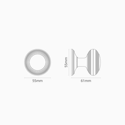 Rynx | Poplar Unchecked Door Knob - Antique Brass