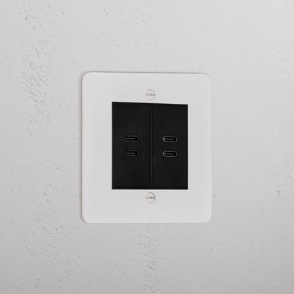 Rynx | 2x USB C+C Socket - Malbar black