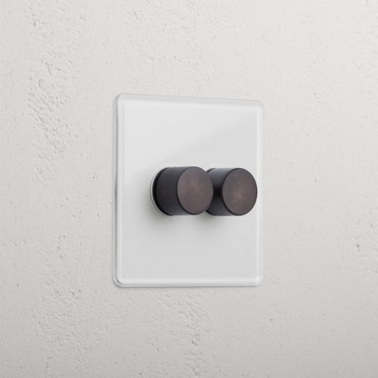 Rynx | 2G Two Way Dimmer Switch - Clear Bronze