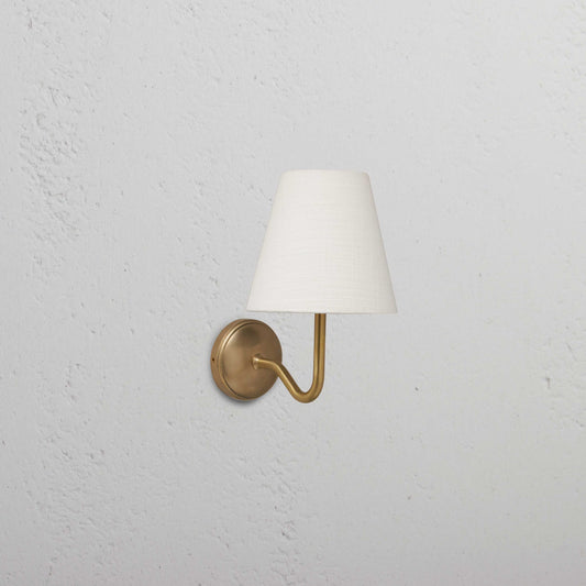 Rynx | Malvern Small Wall Lamp Alabaster White - Antique Brass