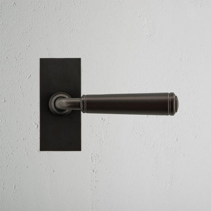 Rynx | Digby Short Plate Fixed Door Handle - Bronze