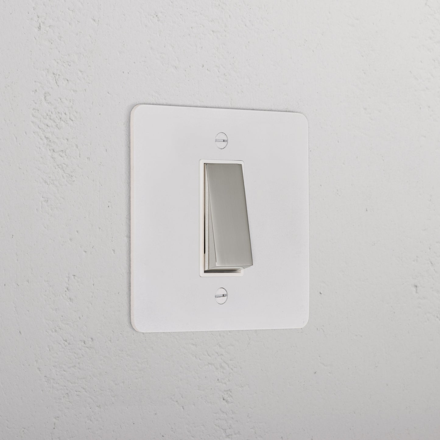 Rynx | 1G Two Way Rocker Switch - Malbar Polished Zinc White